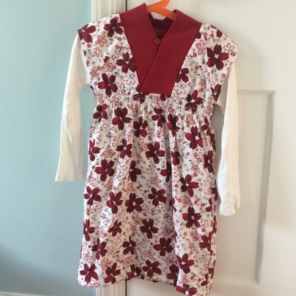 Tea Collection printed layered Girls dress.